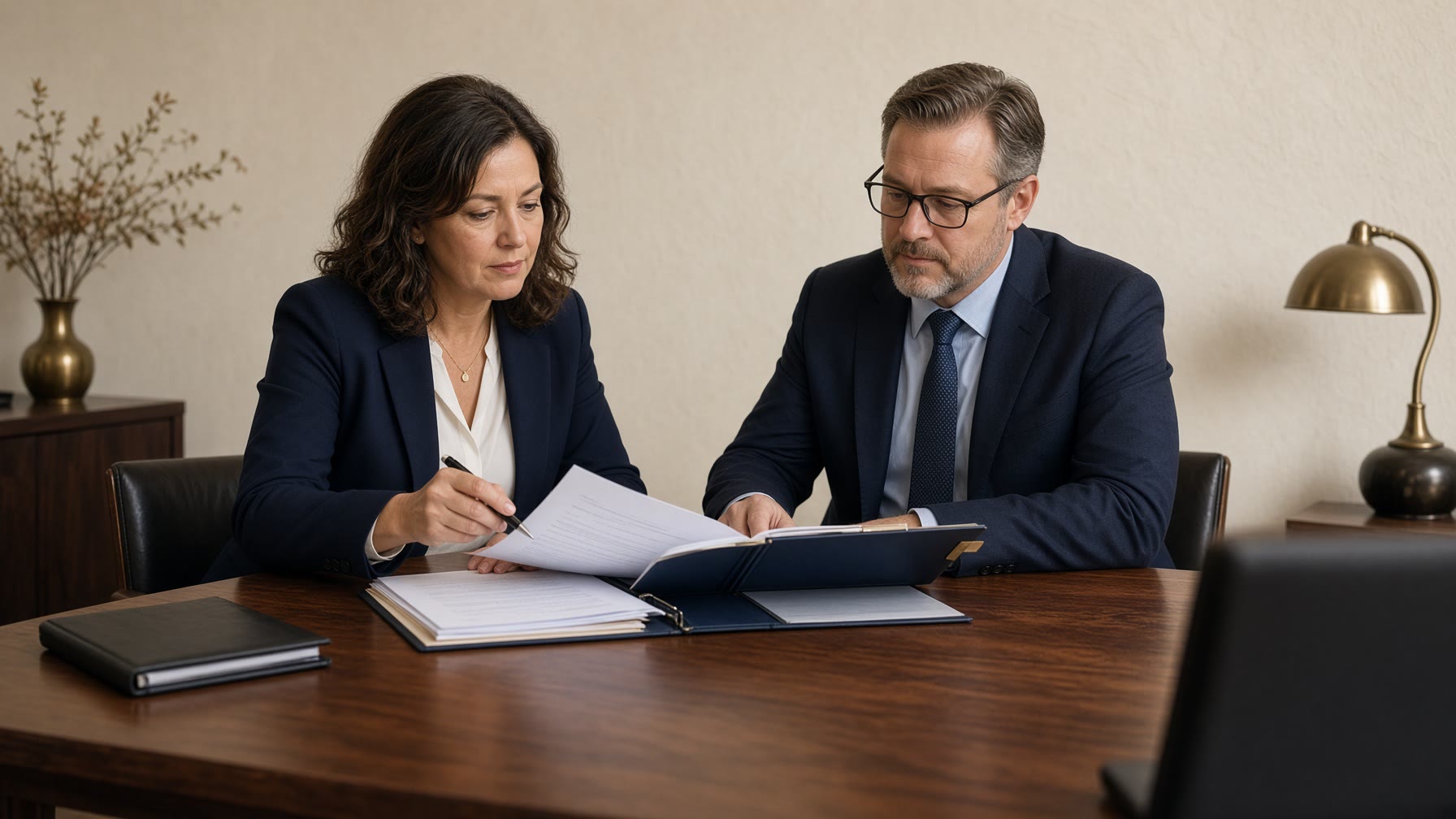 Advisors reviewing a Risk Protection Package